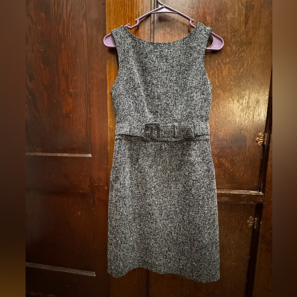 Banana Republic Tweed Belted Sheath Dress - Gray Women’s Size 0